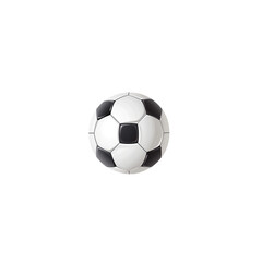 Fototapeta premium Soccer ball isolated on a white background, top view, studio sho