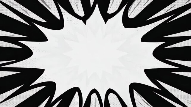 Retro Cartoon Comic Bubbles, Pop up Style Expression, black and white footage
