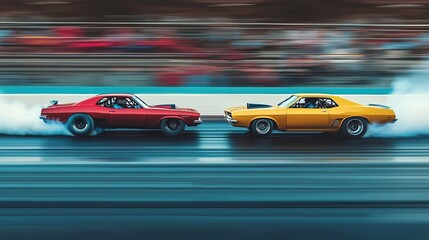 Classic Muscle Car Drag Race