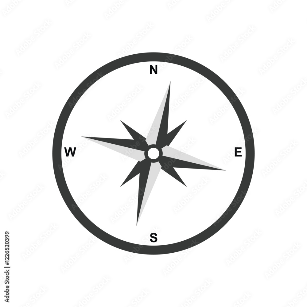 Poster simple compass icon vector design template. compass sign. compass symbol vector illustration