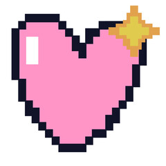 Fototapeta premium Pixel Heart Illustration
