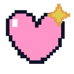 Fototapeta premium Pixel Heart Illustration