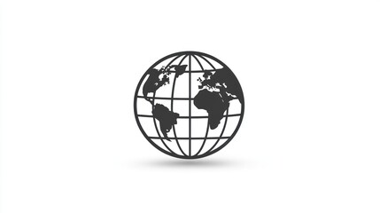 Global World Map Icon: A Simple, Elegant Design