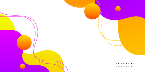 Abstract art with yellow, purple, and orange shapes. Perfect for vibrant backgrounds, modern designs, and creative projects needing bold colors.