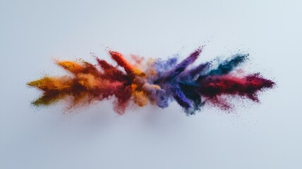 Vibrant Holi Powder Explosion  Colorful Festive Background  Rainbow Paint Burst