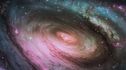 Fototapeta premium Stunning spiral galaxy in vibrant colors.