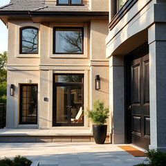 Modern Luxury Home Exterior: Elegant Facade and Contemporary Design