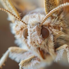 Enchanting Macro Close-up of Intricate Moth Antennae Details Revealing Textures and Patterns in Nature's Design