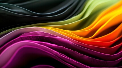 Abstract Colorful Wavy Stripes  Fabric Texture Background  Gradient Design  Hues  Shiny  S