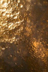 Metal Texture with Dimpled Pattern: Close-Up View of Hammered Brass with Metallic Sheen and Textured Surfac