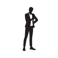 business man silhouette, vector silhouette of a woman, silhouette of a girl, silhouette of a woman, 