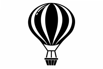 Naklejka premium air balloon silhouette vector illustration