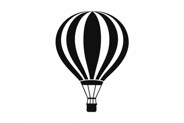 Fototapeta premium air balloon silhouette vector illustration