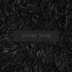 Fototapeta premium bear texture or black animal hair 