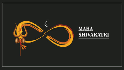 Maha Shivaratri - Trishul and Infinite Energy Symbol