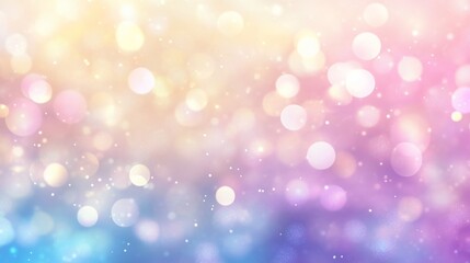 Abstract bokeh background with soft pastel colors and sparkling light effects