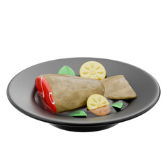 Snapper in Woku Sauce 3d illustration