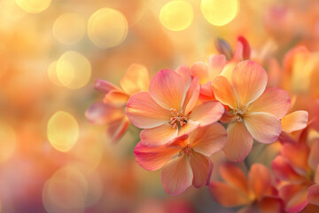 Naklejka premium Close-up of flower with blurred background, showcasing intricate details and vibrant colors, captivating and inviting a closer look.