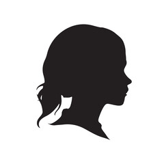 silhouette of a man with a smile, silhouette of a woman, silhouette of a man