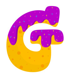 English donut letters 