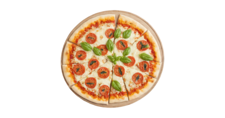 Pizza Napoletana (Italy) - Traditional Neapolitan pizza made with a thin crust, fresh mozzarella, tomatoes, basil, and extra virgin olive
