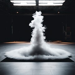 Mystical Mist  Abstract Smoke Art  Swirling Fog  Dark Background  Studio Shot