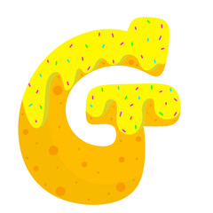 English donut letters 