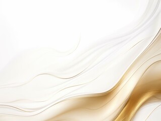 Obraz premium Free plain white background with gold wave
