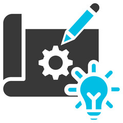 Prototype Glyph Blue Grey Icon