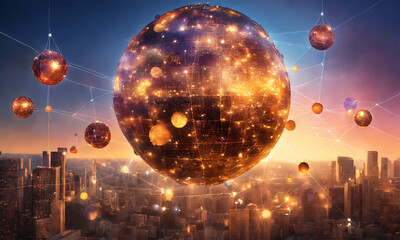 Decentralized social media with merged social media, Created using Generated Ai,