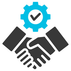 Obraz premium Collaboration Glyph Blue Grey Icon