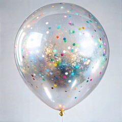 Glitter spackle balloons gray background