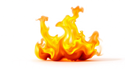 A Dangerous fire isolated on cutout background
