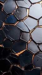 Abstract Black Gold Geometric Hexagon Wallpaper Background