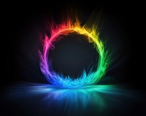 A symbolic glowing Rainbow Aura indicating in Pride concept
