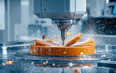 CNC Machining High-Speed Milling, Water-Cooled, Dynamic Composition, Industrial Manufacturing, Precision Engineering CNC milling, industrial automation