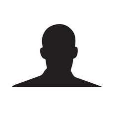 silhouette of a person with a hair vector on white background 
