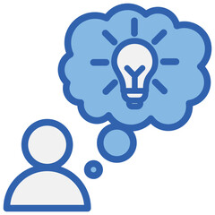 Idea Blue White Icon