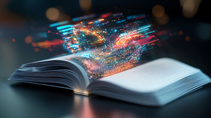 Exploring digital transformation virtual reality interactive book concept modern classroom engaging learning environment