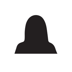 silhouette of a person with a hair vector on white background 