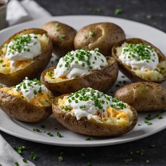 Delicious Creamy Cheese Toasts With Fresh Herbs.gefüllte Champignons - stuffed mushrooms.
