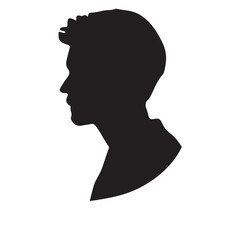 silhouette of a person vector on white background 