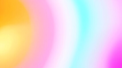 Fototapeta premium Soft pastel rainbow gradient with subtle tones blending cyan, pink, and yellow in a seamless fade