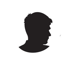 silhouette of a person vector on white background 