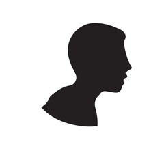 silhouette of a person vector on white background 