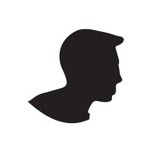 silhouette of a person vector on white background 