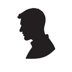 silhouette of a person vector on white background 