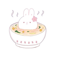 Bunny soup cute