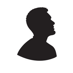 silhouette of a person vector on white background 