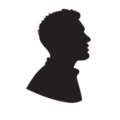silhouette of a person vector on white background 